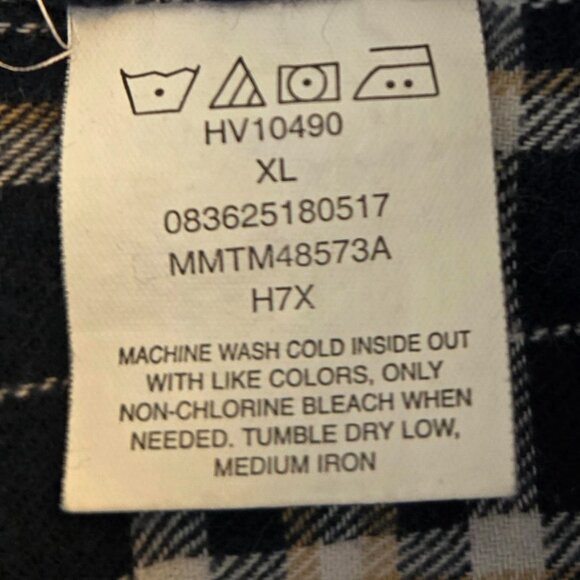 Timber Creek by WranglerPlaid Flannel Shirt Mens Blue & Gray Size XL Long Sleeve - Picture 8 of 11